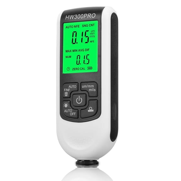ABCISI New Digital Coating Thickness, Ultra High Probe, Paint Mil Thickness Meter for Automotive Paint Thickness Measurement, Measuring Range: 0 to 2000UM, Not Included Battery (White)