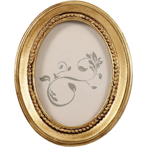 ABCISI Oval Antique Photo Frame, 4x3inch Vintage Picture Frame European Style Farmhouse Small Resin for Wall Gallery Tabletop Photo Display Retro Home Decor