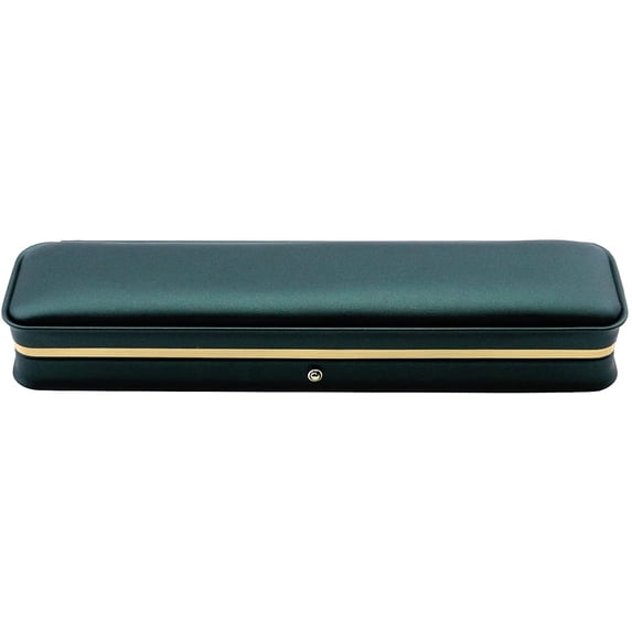 ABCISI PU Leather Necklace Box, Rectangle Blackish Green Bracelet Case Box, Velvet Interior Jewelry Box Organizer, Gift Box Display Case Chain Holder (9.45" x 2.17" x 1.38")