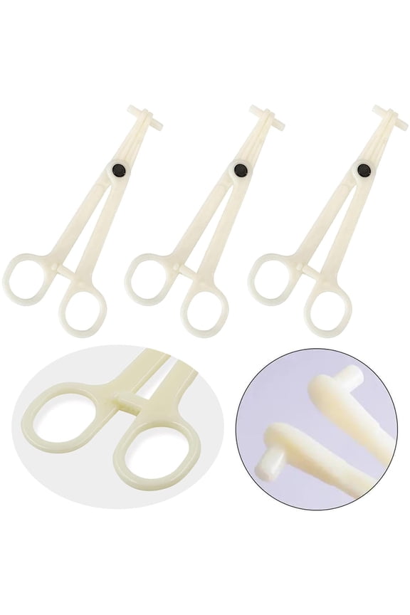 Piercing Clamps, 25Pcs Piercing Forceps Septum Forceps Clamps Rounded Slotted Disposable Piercing Clamps for Ear Nose Lip Navel Tongue Septum Belly Piercing Kit Piercing Tools (Claw Clamps)