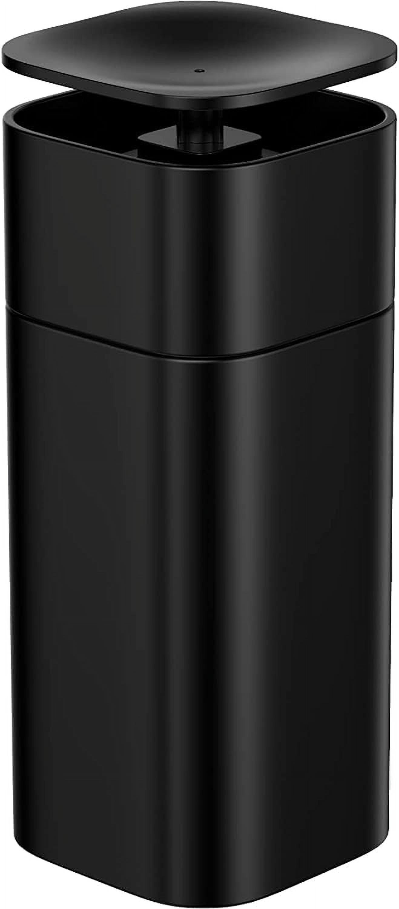 ABCISI Push Down Empty Pump Dispenser Bottle, Push Down Liquid Pumping Empty Bottle Dispenser for Nail Polish and Makeup Remover, 2.75 x 2.75 x 7inch, Black