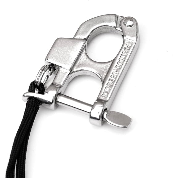 ABCISI Quick Release Snap Shackle, Boat Marine 316 Stainless Steel Eye Snap Shackle, High Strength Snap Hook for Surfing,Diving,Sailing Rigging Shackles,with Nylon Rope