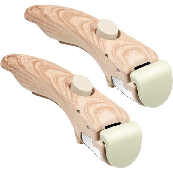 ABCISI Removable Wood-Like Handle, 2 Pack Detachable Handle for Pots and Pans, Universal Cookware Handle Replacement for Thin Edge Cookware