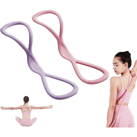 ABCISI Resistance Bands, Figure 8 Resistance Bands for Women Men, Arm & Leg Portable Workout Bands with Handles,15/25/35 Lbs for Full Body Training, Stretching, Pilates, Yoga,Home Fitness (15Lbs*2)