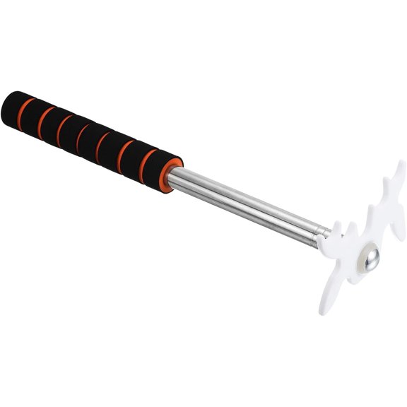 ABCISI Retractable Billiards Cue Bridge, 12.8-59.06 Inch Adjustable Pool Cue Rest with 7-Position Removable White Head, Stainless Steel Shaft and EVA Handle for Home, Club and Competition,White