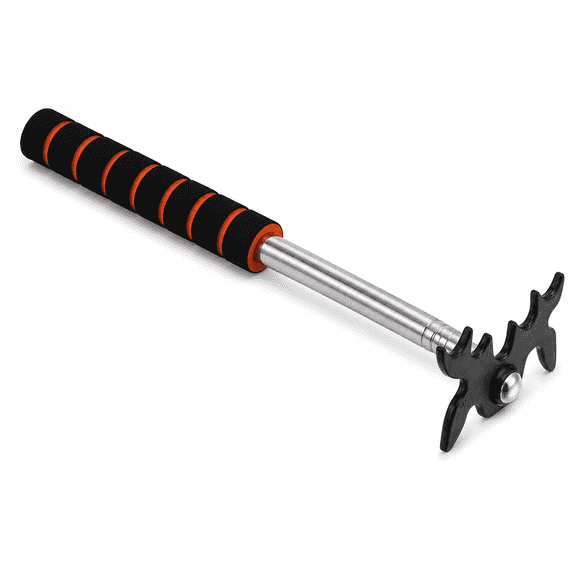 ABCISI Retractable Billiards Cue Stick Bridge with 7-Position Removable Head, 32.5-150 cm Telescopic Stainless Steel Pool Cue Bridge with EVA Handle for Home, Club and Competition,Black
