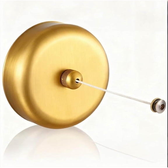 ABCISI Retractable Clothesline, 304 Stainless Steel Heavy Duty Shower Clothesline for Hanging Drying, Wall Mounted Laundry Line Dryer Rope for Home Hotel Indoor Outdoor, 9 Feet (Gold)