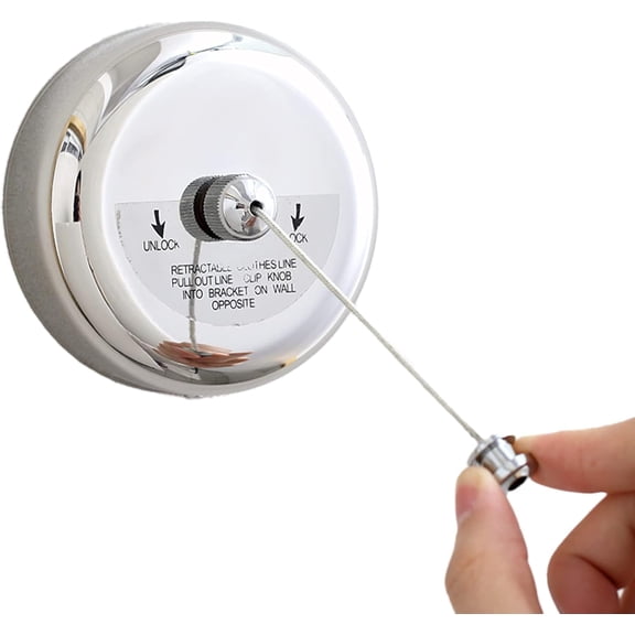 ABCISI Retractable Clothesline Indoor, 304 Stainless Steel Clothing Line Dryer with Adjustable Rope String for Hanging Drying Shower Room Bathroom Laundry Hotel Balcony