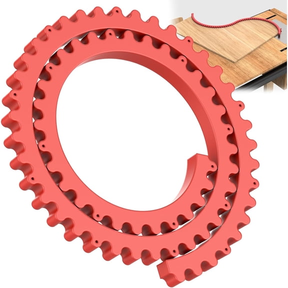 ABCISI Router Templates for Woodworking, 39" Plastic Woodworking Profiling Strip & Edge Guide Kit for Precision Trimming, Fits Bosch DeWalt Makita Routers, DIY Edge Molding Jig (Red)