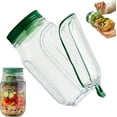 thumbnail image 1 of ABCISI Salad Pod Mason Jar Side Open, 1000 ML Reusable Leakproof Salads Jar, Portable Salad Lunch Container for Alternating Use, Snack Box with Lid Suitable for Office, Picnic, Gym, Travel, 1 of 10