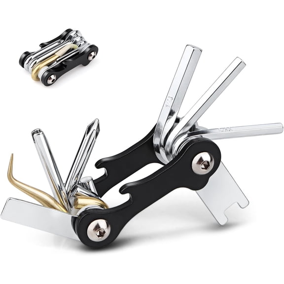 ABCISI Scuba Multi-Tool, Sturdy Mini Compact 8-in-1 Stainless Steel Diving Dive Tools, Multifunctional Portable Repair Set for Repairing & Adjusting Diver Gears, Black