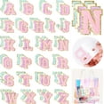 thumbnail image 1 of ABCISI Self-Adhesive Chenille Letters Patches: 104PCS Mixed Color Preppy Letter Patches Stickers for Clothing Backpacks - Embroidered Cheille Initial Patch for DIY Decor, 1 of 12