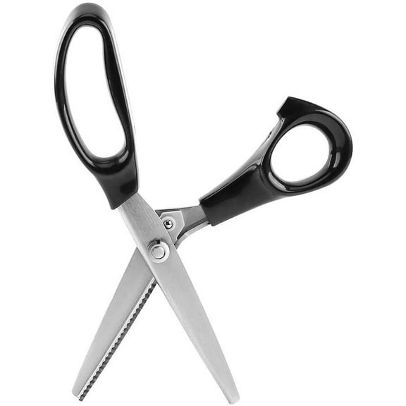 ABCISI Serrated Scalloped Edge Pinking Shears with Comfort Grip Handled, Stainless Steel Shears Tailor Scissors, Multifunction for Sewing Craft Cut Paper Clothing Fabric