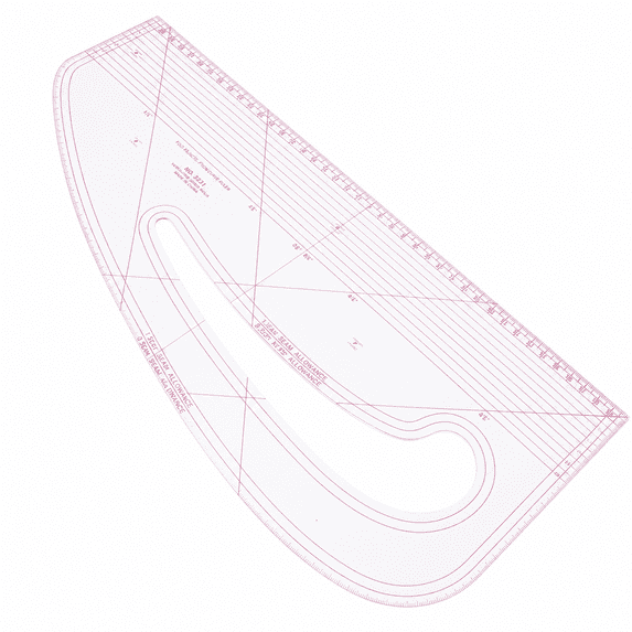 ABCISI Sewing Pattern Ruler, 16.9 in Clear French Curve Ruler with Metric Markings, Fashion Design Pattern Making Template for Garment Drafting, Sewing and Tailoring