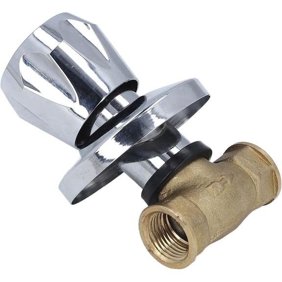 ABCISI Shower Shut Off Valve, Concealed Brass Water Valve DN15 1/2 Inch Female Thread Flow Control Valve for Kitchen Bathroom Domestic Water System