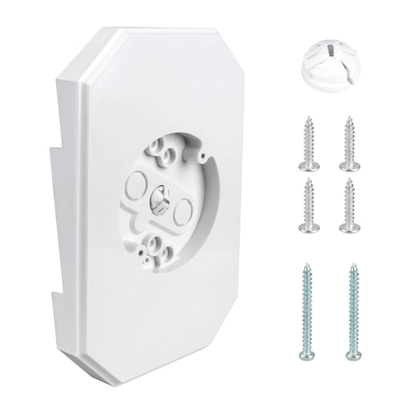 ABCISI Siding Mounting Block 8141DBL, Vinyl Siding Mounting Block Outdoor Light Mount Plate Kit with Built-in Electrical Box for 1/2 inch Lap Double, White Outdoor Light Plate