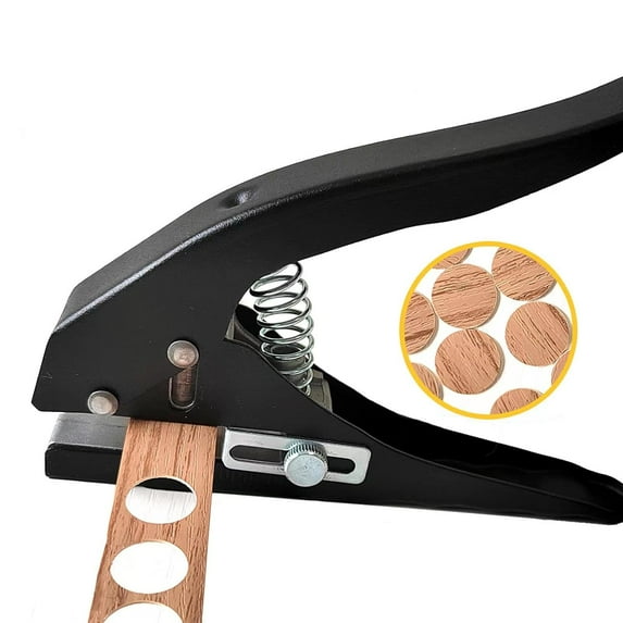 ABCISI Single Hole Punch, Heavy Duty Single Hole Punch, Paper Punch Portable Hand Held Hole Puncher for Tags Cards Plastic Cardboard (15MM Black)