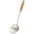 thumbnail image 1 of ABCISI Skimmer Spoon, 15.4inches Heavy Duty 304 Stainless Steel  Ladle with Cool-Grip Pear Wood Handles, Heatproof, Dishwasher Safe, Hanging Hook, 1 of 6
