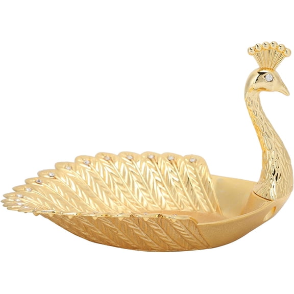 ABCISI Snack Plate, Swan Shape Metal Candy Plate, Fruits Serving Tray, Cookie Storage Bowl for Wedding Home Buffet Hotel Bar Desk Decor