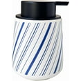 thumbnail image 1 of ABCISI Soap Dispenser, Chic Ceramic Hand Foam Soap Dispenser for Bathroom Decor, 12 Ounce Refillable Liquid Dispenser for Kitchen (Blue), 1 of 12