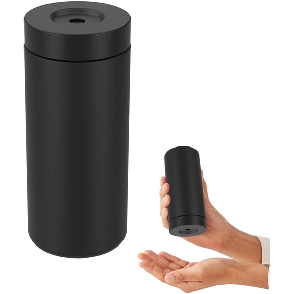 ABCISI Soap Dispenser, Dish Soap Holder for Kitchen Sink, 8 oz Round Refillable Foaming Soaps Dispenser Shampoo and Conditioner Bottles, Watertight Silicone Squeeze Bottle for Bathroom, Black