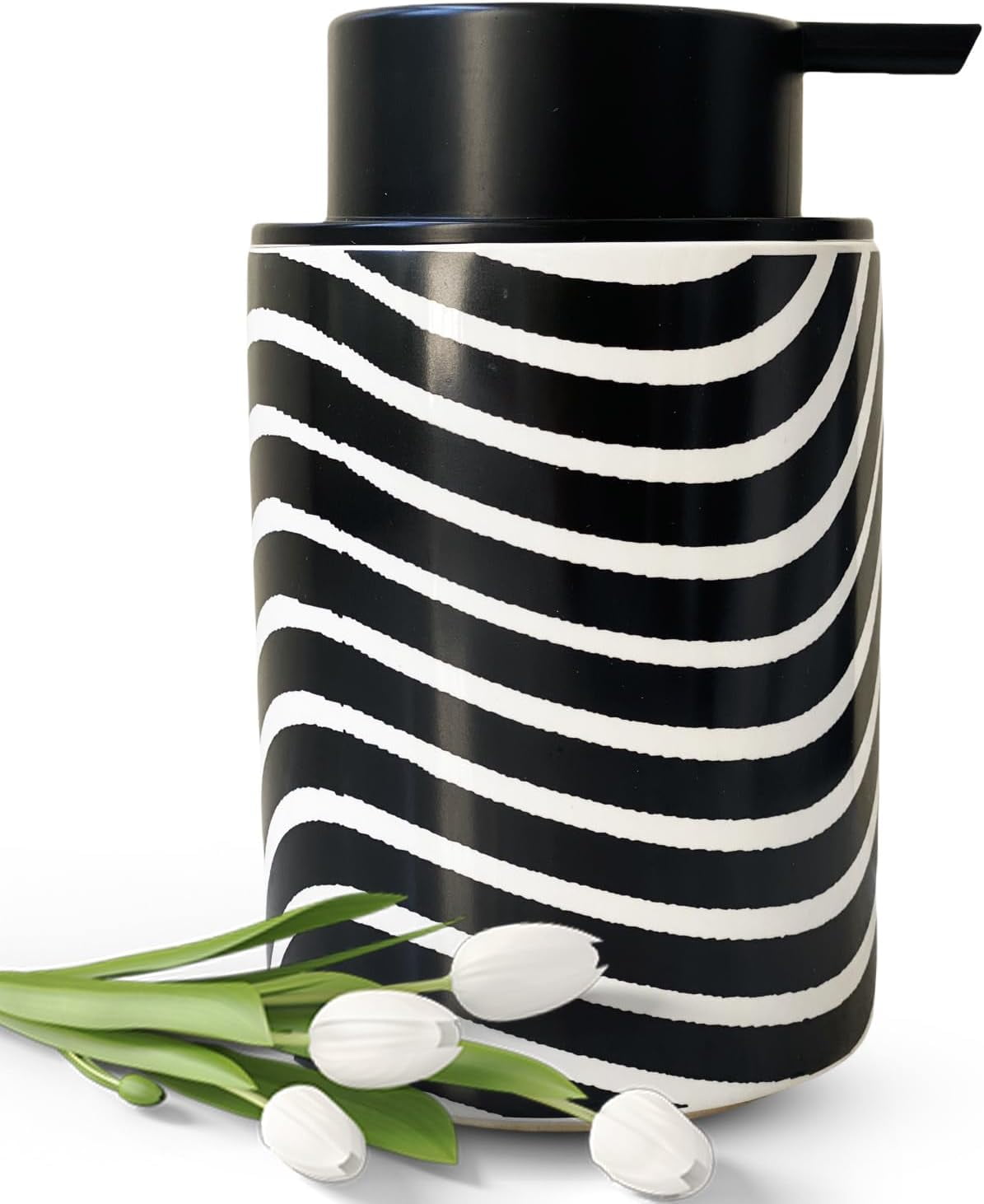 ABCISI Soap Dispenser, Modern Ceramic Soap Dispenser with Fashionable
