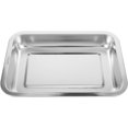 thumbnail image 1 of ABCISI Stainless Steel Cat Litter Box- Low Entry Litter Box for Small Cats Hamster Rabbits, Small Open Nonstick Metal Kitten Litter Tray, 31.50X21.50X4.50CM, Silver, 1 of 9