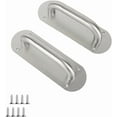 thumbnail image 1 of ABCISI Stainless Steel Door Plate Handle, Heavy Duty Pull/Push, Sliding Barn Pull Shed Commercial Fire Door Handle, 2 Pack,7.9" x 2.6" (Oval), 1 of 7