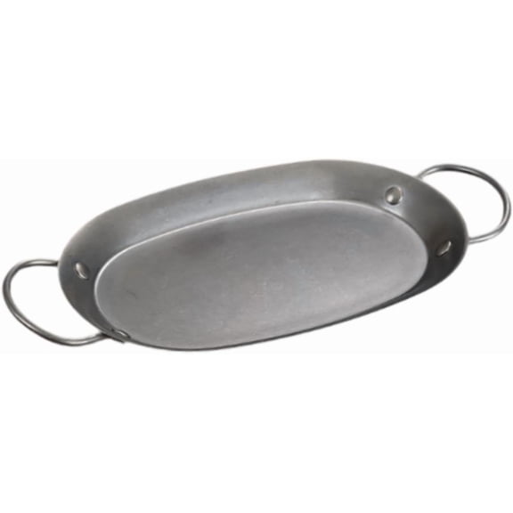 ABCISI Stainless Steel Fish Baking Tray with Metal Handle, Nonstick Fish Pan Oval Roasting Pan, Flat Grill Plate for Cooking Meat, Serving Platter for Family Dining, Camping Trips, Outdoor Picnics