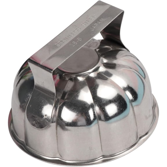 ABCISI Stainless Steel Flower Shaped Rice Mold with Handle, Papaya/Pumpkin Rice Shaper Mold, Professional Onigiri Molds Sushi Maker for Rice Press Omelette DIY