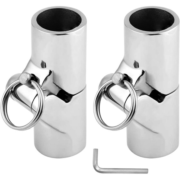 ABCISI Stainless Steel Marine Grade Boat railing Pipe Connector, Folding Swivel Coupling Tube Pipe Connector, Boat Hardware Fitting for (22mm)7/8inch (7/8inch O.D tube X 1pair)