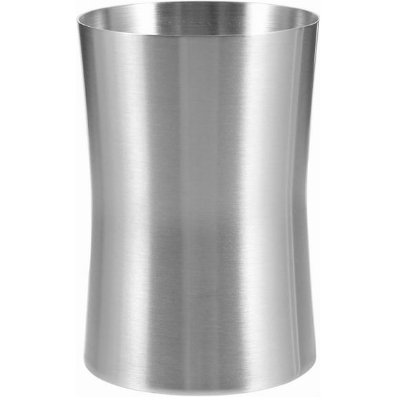 ABCISI Stainless Steel Water Cup, Brushed Nickel Bathroom Cup Tooth Brushing Holder, Metal Toothbrush Tumbler Toothpaste Mug for Travel, Camping, Home, Bathroom