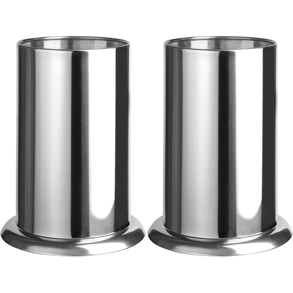 ABCISI Straw Holder for Counter, Stainless Steel Coffee Stirrers Holder 6.7" x 4.9"(2 pack)