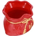 thumbnail image 1 of ABCISI Succulent Planter Pot Red Ceramic Plant Pot Garden Flower Planter Fengshui Wealth Plant Container Cactus Pot for Indoor Outdoor Decoration, 1 of 9