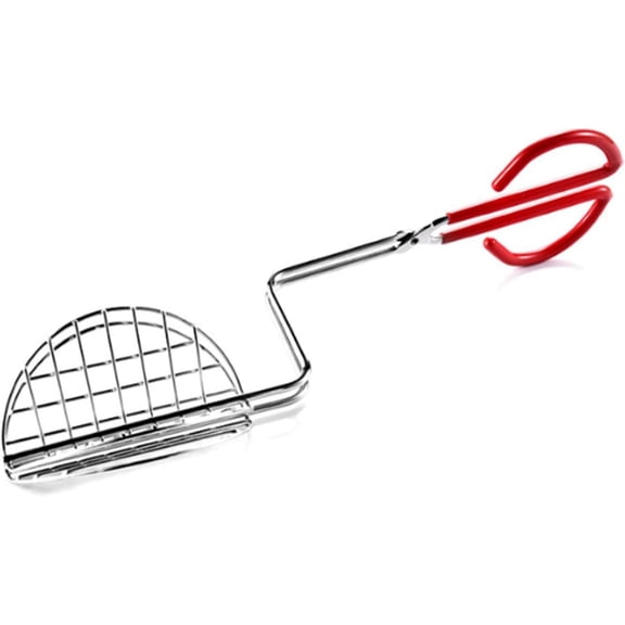 ABCISI Taco Shell Tong, Kitchen Taco Making Tools, Fryer Tongs for Making Crispy Taco Shells, Appetizers, Dips and Desserts, Stainless Steel Taco Tongs with Stay-Cool Rubber Handle, 13 inch Long