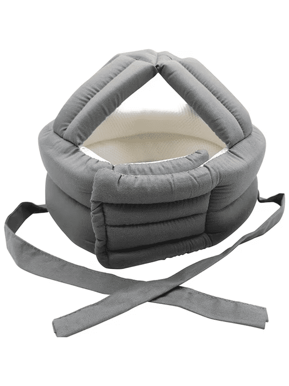 Adult Soft Protective Helmet, Adjustable Thick Padded Head Protector with Chin Strap for Home Gardening Walking, Impact Cushion Cap for Seniors, Special Needs and Indoor Daily Use, Gray