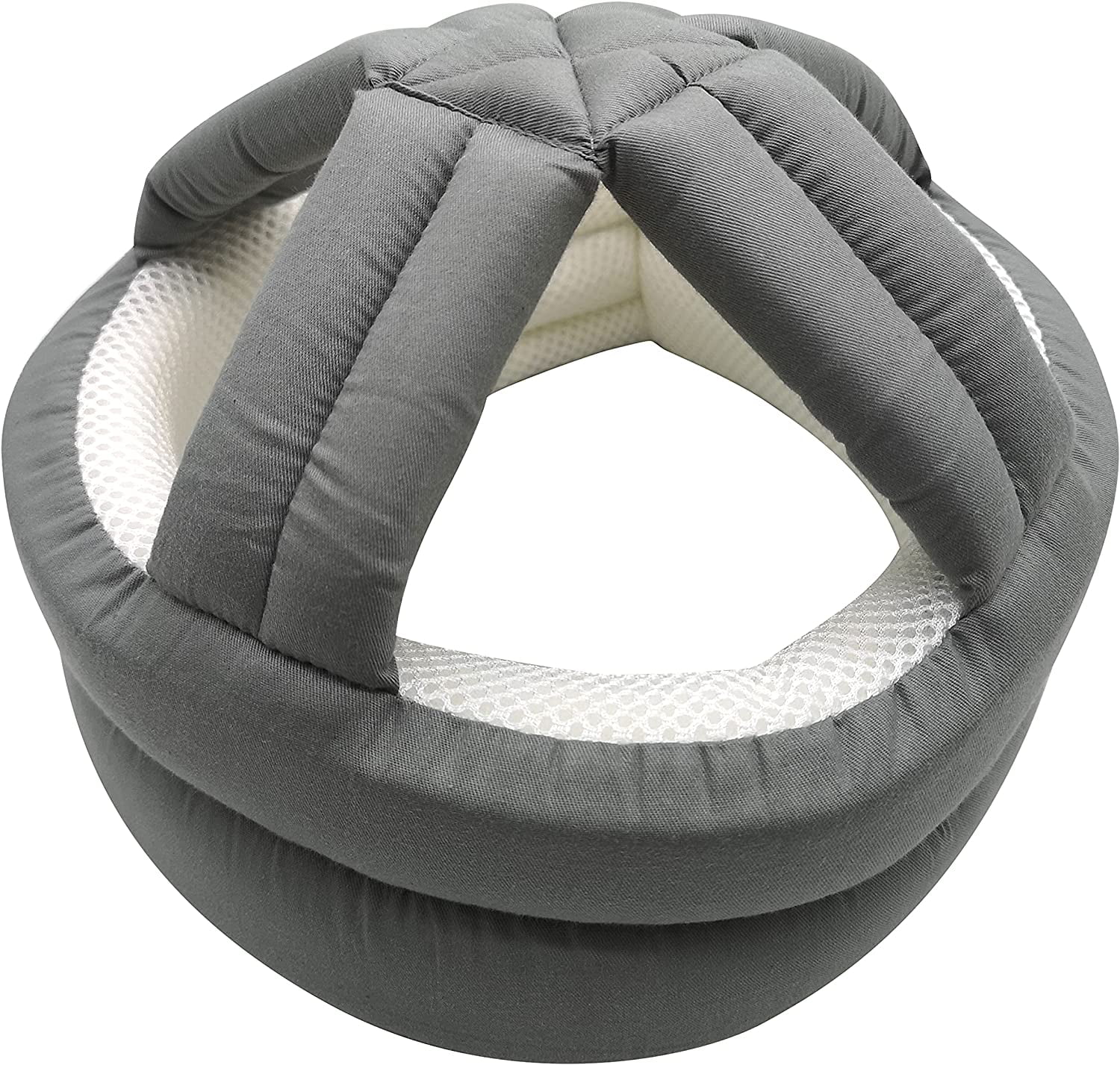 ABCISI Thick Soft Protective Helmet for Elderly,Adult Sizing,Seniors Head Protector Fall Protection Hat Cap,Elder Safety Products Protect Head Injury in Falls for Home Gardening Walking Dog,Gray Mesh