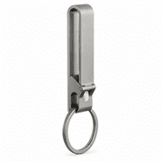 ABCISI Titanium Carabiner Keychain Clip, Quick Release EDC Belt Key Ring Holder with Rotating Lock, TC4 Titanium Alloy Key Clip for Pants Pocket Backpack Purse Travel, 2.5 in,Widening