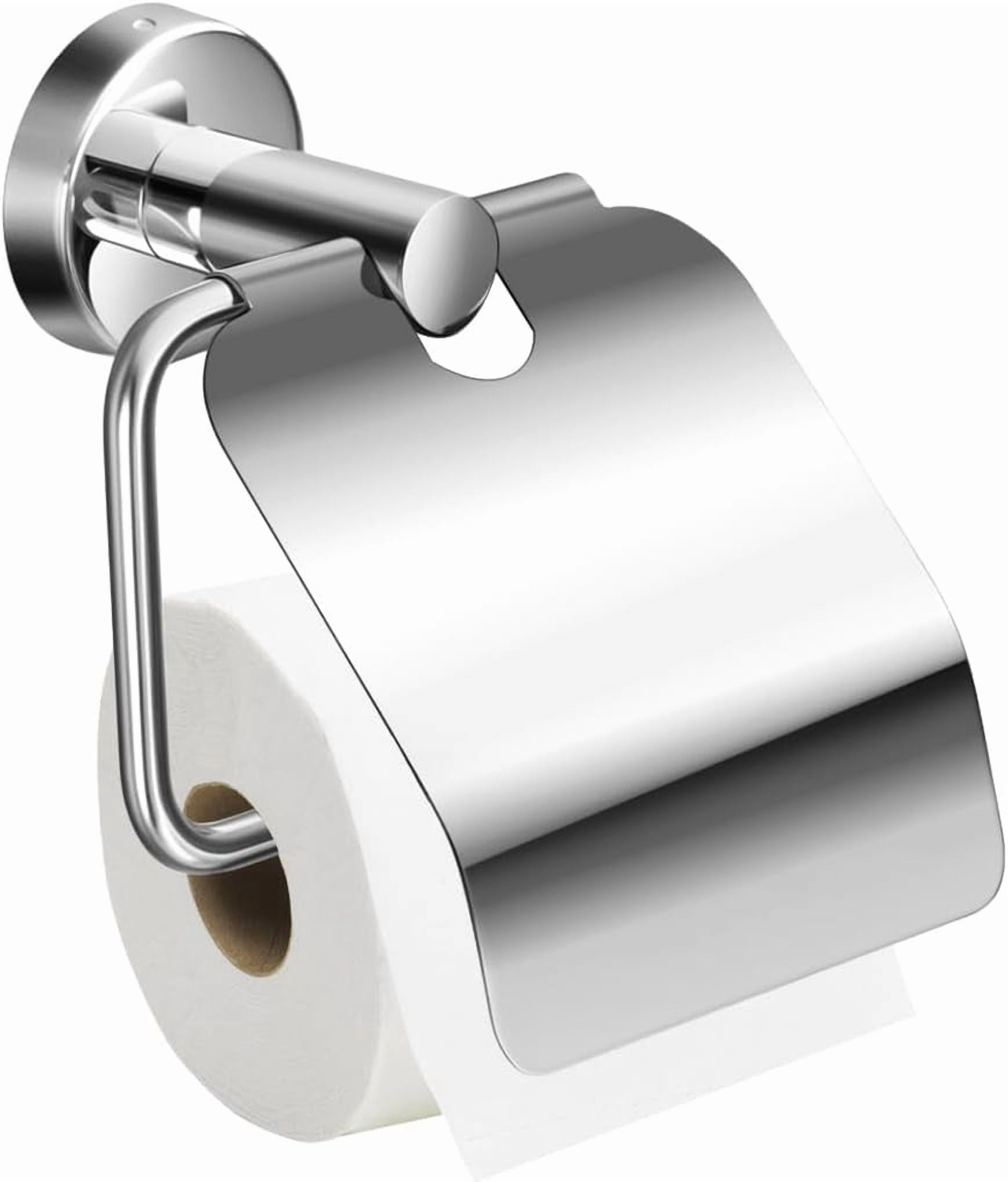 ABCISI Toilet Paper Holder with Cover, Tissue Roll Storage Rack Storage Dust-proof for Kitchen & Bathroom-304 Stainless Steel