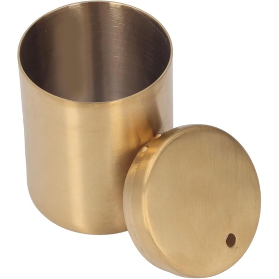 ABCISI Toothpick Holder, Stainless Steel Tooth Picks Container, Thickening Pocket Toothpicks Dispenser, Round Metal Toothpick Storage Box for Table, Restaurant, Travel (Gold)