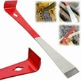 thumbnail image 1 of ABCISI Trim Puller Tool for Baseboard, 2024 Upgrade Stainless Steel Pry Bar Scraper,  Multifunctional Nail Puller Small Flat Pry Bar for Pulling, Prying, Scraping (red silver), 1 of 7