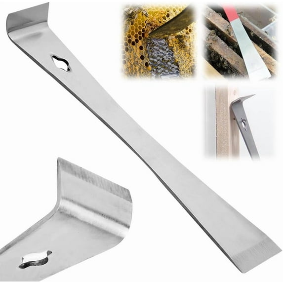 ABCISI Trim Puller Tool for Baseboard, 2025 Upgrade Stainless Steel Pry Bar Scraper, Multifunctional Nail Puller Small Flat Pry Bar for Pulling, Prying, Scraping (silver)