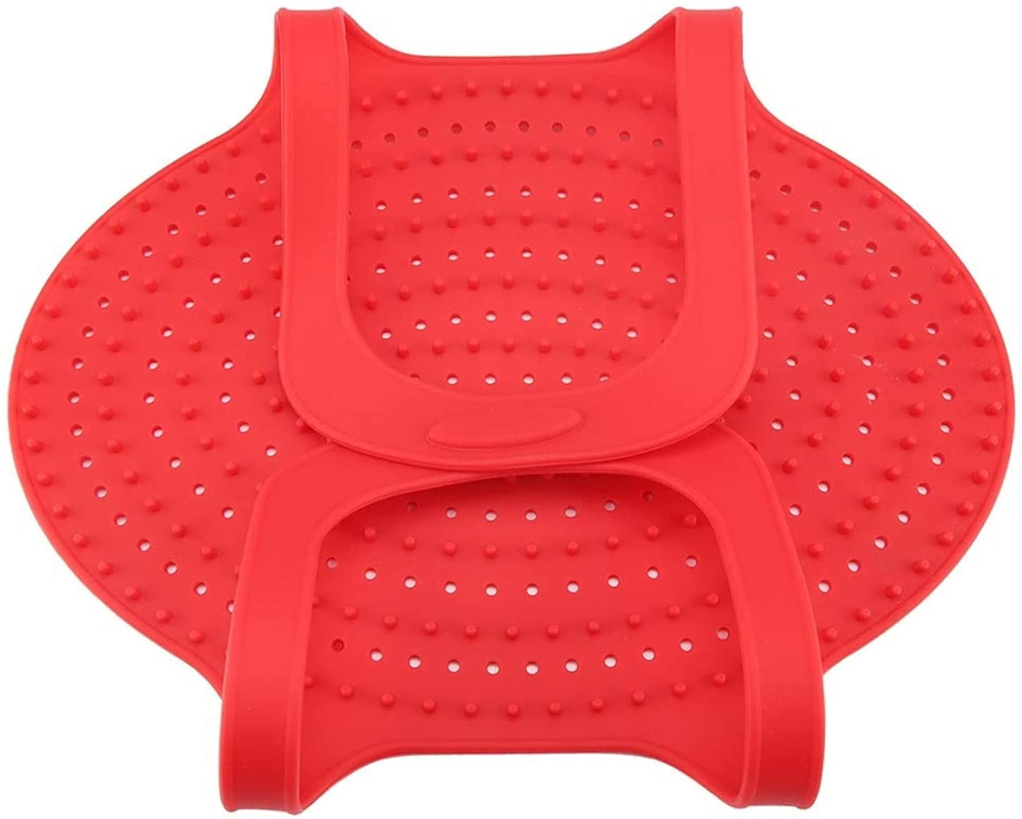 ABCISI Turkey Lifter, Food Grade Silicone Turkey Mat, Reusable Non-Stick, Heat-Resistant and Anti-Scald Chicken Turkey Meat Lifter Mat, Baking Pan Kitchen Tool, 59 x31.5 cm (Red)