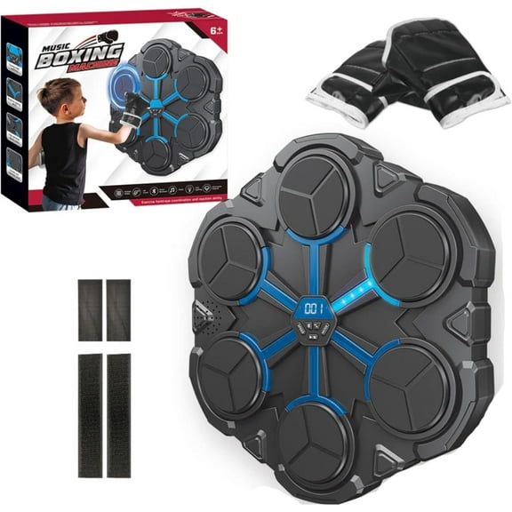 ABCISI Upgraded Music Boxing Machine, Smart Wall-Mounted Punching Target with LED Counter, Music, 3 Interactive Modes, Fun Home Workout, Fitness for Kids, Teens, Adults
