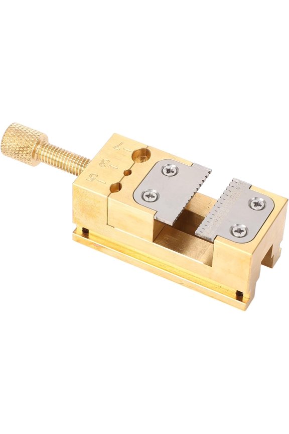 Vise Clamp for Watch Repair, Brass Bench Vise Tool for Watch Repair, 0.2-0.9mm Clamping Plate Aperture Watch Repair Tool Clamp for Holding Hands Wheel and Pins
