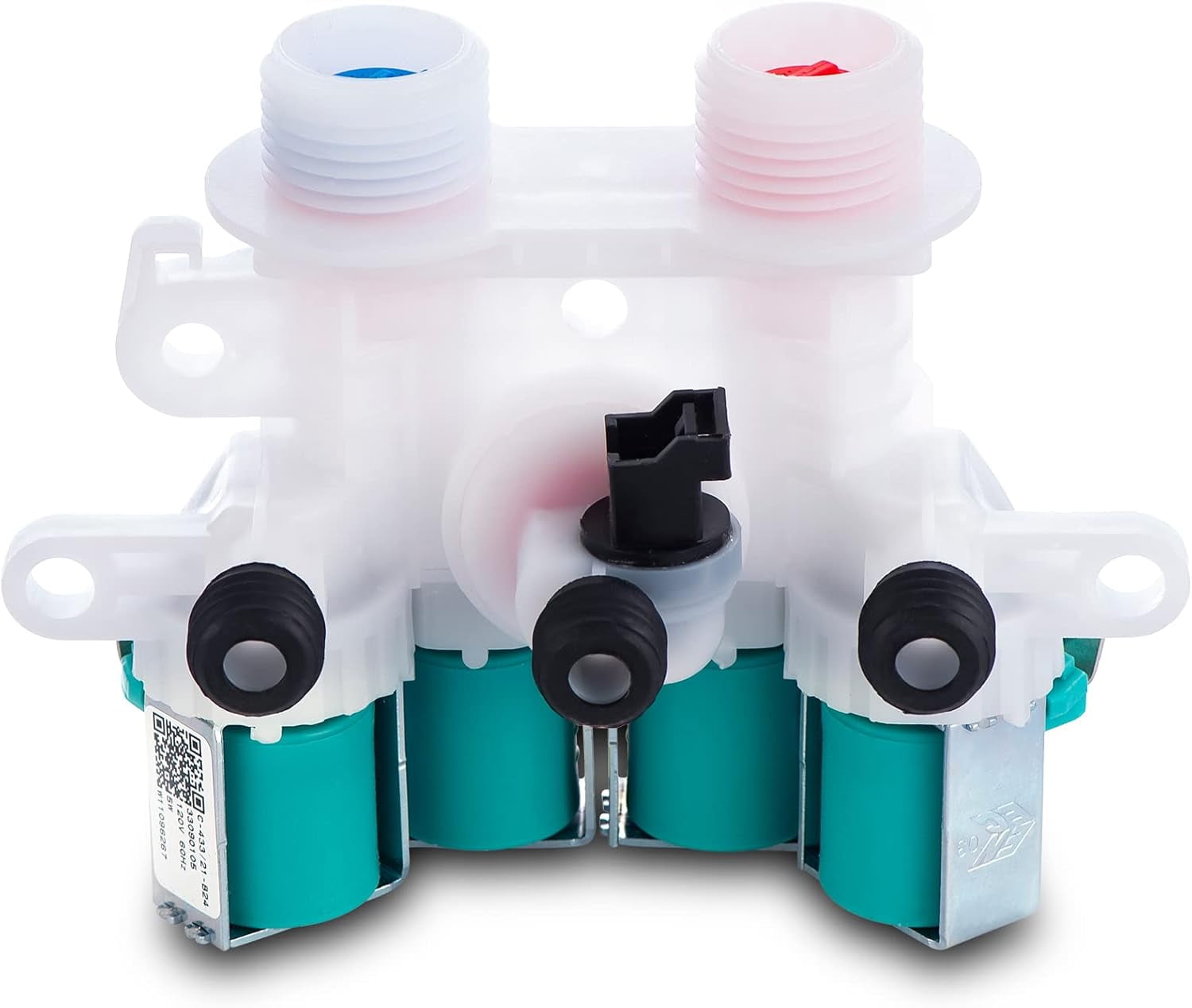ABCISI W11165546, W11096267 Washer Water Inlet Valve, Compatible with may-tag, whirlpool, ken-more Washing Machine, Replaces 33090105, W10758828, W10599423, W10839828, W11165546VP, AP6284346