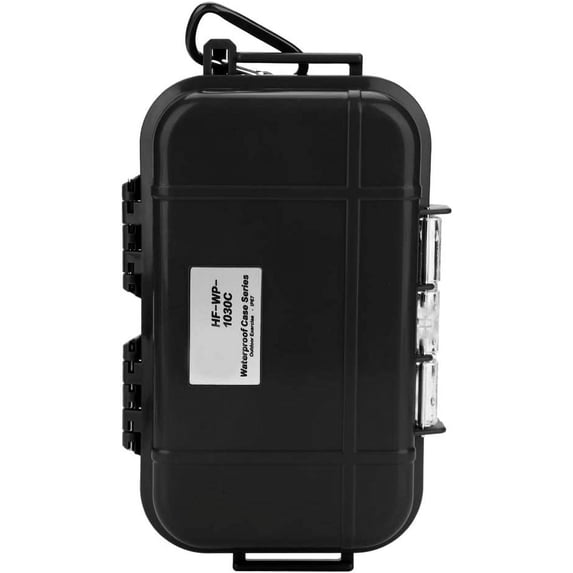 ABCISI Waterproof Storage Case, Outdoor Survival Waterproof Dry Box Case Shockproof Storage Case Airtight Carry Box Container for Outdoor Boating Camping(Black)