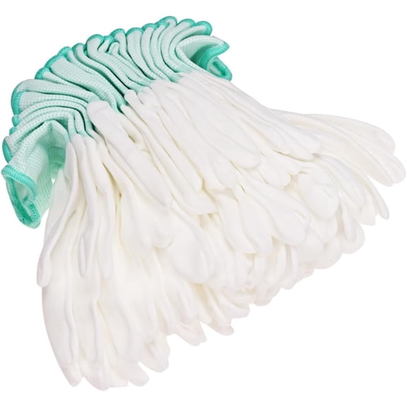 ABCISI Wear Resistant Gloves 12 Pairs Anti-static Gloves Nylon Gloves Safety Gloves Protective Gloves Thin Section Work White Comfortable Gloves