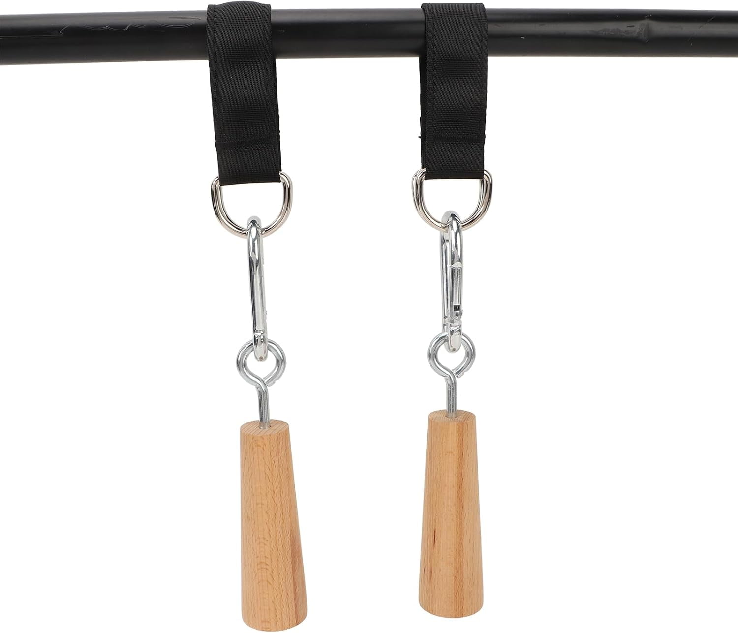 ABCISI Wooden Pull Up Grips, Hand Grips Strength Trainer Exerciser Pull Up Fitness Accessories for Bouldering, Kettlebells, Workout