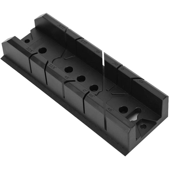 ABCISI Woodworking Miter Saw Box, Hand Saw Miter Box Cabinet 0/22.5/45/90 Degree Wood Gypsum Oblique Cutting Tool Comprehensive Tool Set (801)